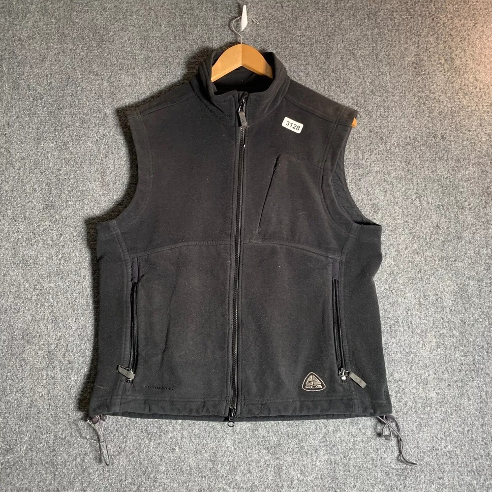 Vintage ACG Vest Adult Medium Black Sleeveless Pullover Full Zip up 90s